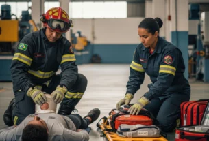 "bombeiro civil profissional em treinamento de combate a incêndio"